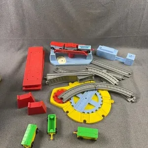 Plastic Toy Train Track & Accessories Lot