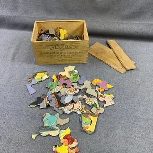 Antique Hygieia Chalk Box & 1932 Comic Puzzle