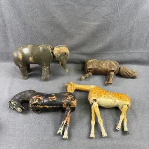 Antique Schoenhut Jointed Circus Animal Lot