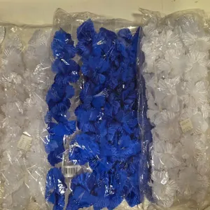 Floral Stems, White/Blue