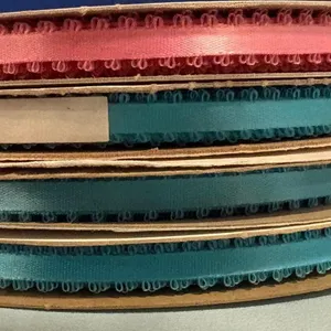 (50Yrds) 3/16" 4pk Rose & Misty Turquoise Ribbon
