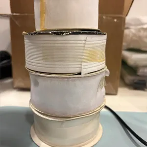 (25m) 1-1/2" 4pk White Mixed Ribbon