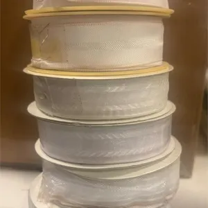 (10-15yrds) 6Pk White Mixed Ribbon