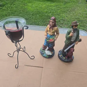 Figurines and candle