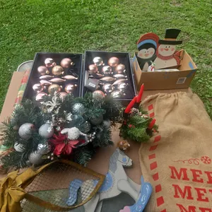 Christmas Decor and vintage wrapping paper