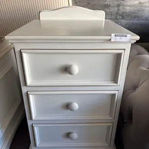 WHITE 3 DRAWER DRESSER AND HOPE CHEST, QTY (2) TOTAL