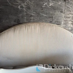 BEIGE AND WHITE STRIPED CANVAS HEADBOARD