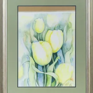 LORI OGLE TULIPS WATERCOLOUR PAINTING