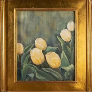 HEESUN LEE "YELLOW TULIPS" ACRYLIC PAINTING