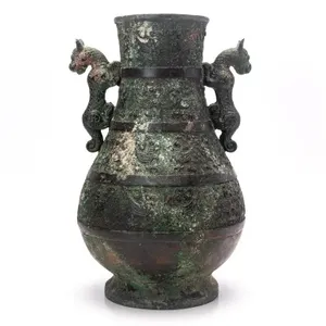 CHINESE ARCHAISTIC BRONZE HU VASE