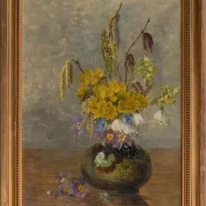 ELSI GUYER FLORAL STILL LIFE PAINTING