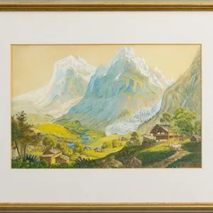 ALPINE LANDSCAPE WATERCOLOUR / GOUACHE