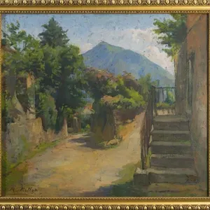 'MOUNTAIN LANDSCAPE' SIGNED OIL ON CANVAS