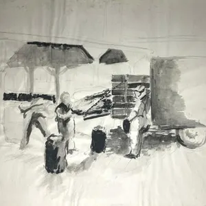 JOSEPH PREZAMENT "MARKET SCENE"