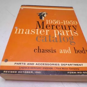 1956-1959 Mercury Master Parts Catalog Chassis &