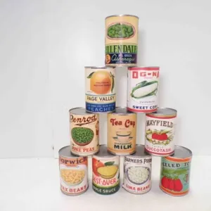 10 EMPTY Canned Goods Vintage Labels on EMPTY