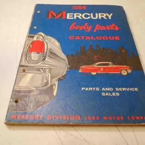1956 Mercury Body Parts Catalogue Parts & Service
