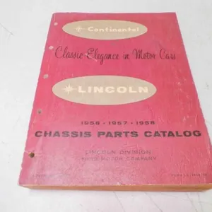 1956-58 Lincoln Continental Chassis Parts Catalog
