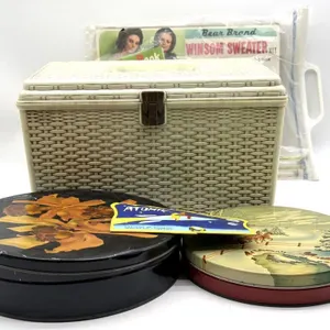 Vintage Sewing Notion Box, Sewing Notions, and