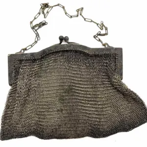 Antique Metal Mesh Handbag 8” x 5.5”