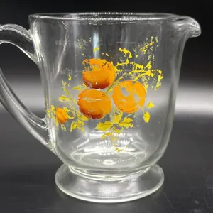 Antique Hand-Painted Four-Cup Measuring Cup 5.5”