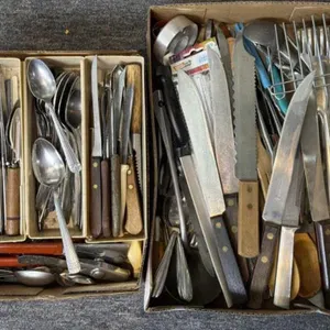 Vintage Kitchen Knives, Flatware, and Utensils