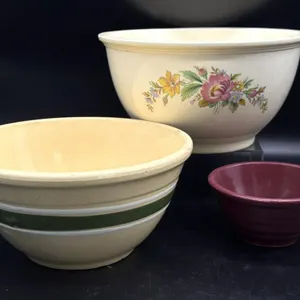 Vintage Stoneware Oven Ware Bowls 10.5” x 5.5”