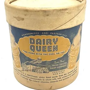 Vintage Dairy Queen Ice Cream Cardboard Container