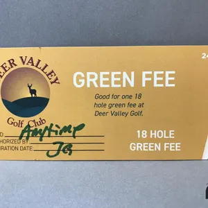 (4) Deer Valley Golf Club 18-Hole Green Fee Passes (Value $300)
 UNRESERVED