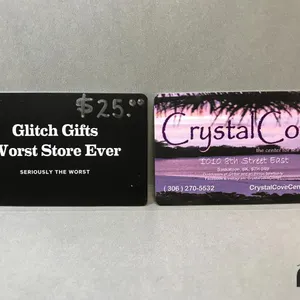 Glitch Gifts $25 Gift Card & (2) Crystal Cove $25 Gift Certificates
 UNRESERVED
