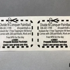 (2) Divide N Conquer Paintball Passes (Value $120)
 UNRESERVED