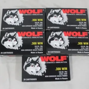 100 Rnds. Wolf .308 Win., 150 Gr. FMJ Ammo