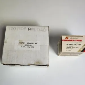 100 RELOAD Rnds. Ammo Bros. .38 SPL & 11 Other