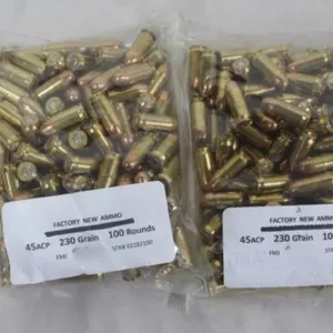 200 Rnds. Factory New Ammo 45ACP, 230 Gr. FMJ