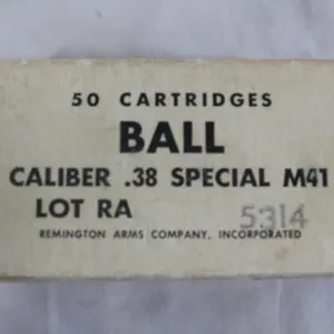 50 Rnds. Remington Arms Ball .38 SPL. M41 Lot RA
