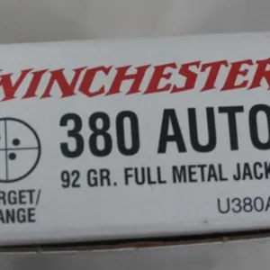 44 Rnds. Winchester 380 Auto, 92 Gr. FMJ Ammo