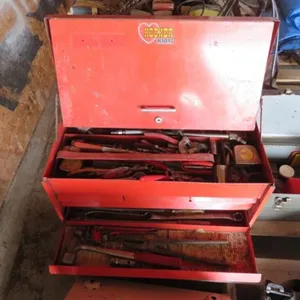 Tool Box w/various tools (Red)