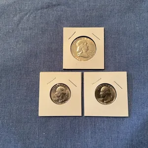Bicentennial quarters, 1961 Franklin half
