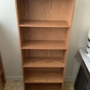 Bookshelf, 24" x 9 1/2" x 60" high, shelves NOT adjustable