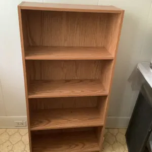 Bookshelf, 24" x 9 1/2" x 48" high, shelves NOT adjustable