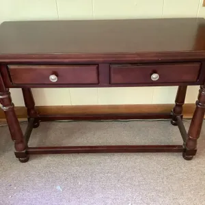 Sofa table, approx 48" x 19" x 31" high, a few chips, scratches, otherwise good condition