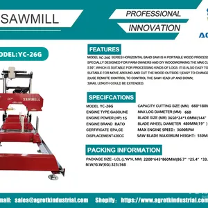 2026 AGT YC-26G Portable Sawmill (Unused)