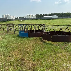 Quantity of (4) 8 ft Bale Livestock Feeder