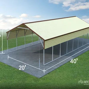 2026 Rhino AGR-MC2040 20 ft x 40 ft Steel Carport (Unused)