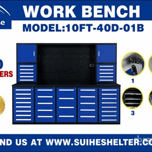 2026 Suihe NWB-H40DB-10 10 ft 40-Drawer Workbench (Unused)