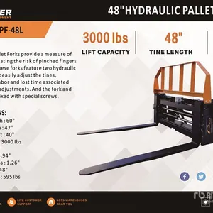 2026 ARTEER HPF-48L 48 In Hydraulic Skid Steer Forks (Unused)