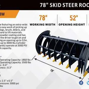 2026 ARTEER RR-78W 78 in Skid Steer Root Rake (Unused)