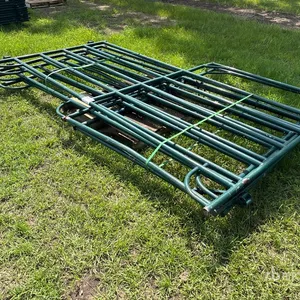 Quantity of (4) 9 ft 6 in x 4 ft 10 in Steel Swing Livestock Gate