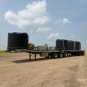 2001 Lode King 28 ft Tri/A Super B-Train Lead Sprayer Trailer Flatbed Trailer