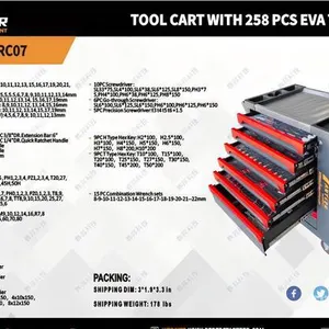 2026 ARTEER JS-RC07 Tool Box w/ 258 Piece EVA Tool Sets (Unused)